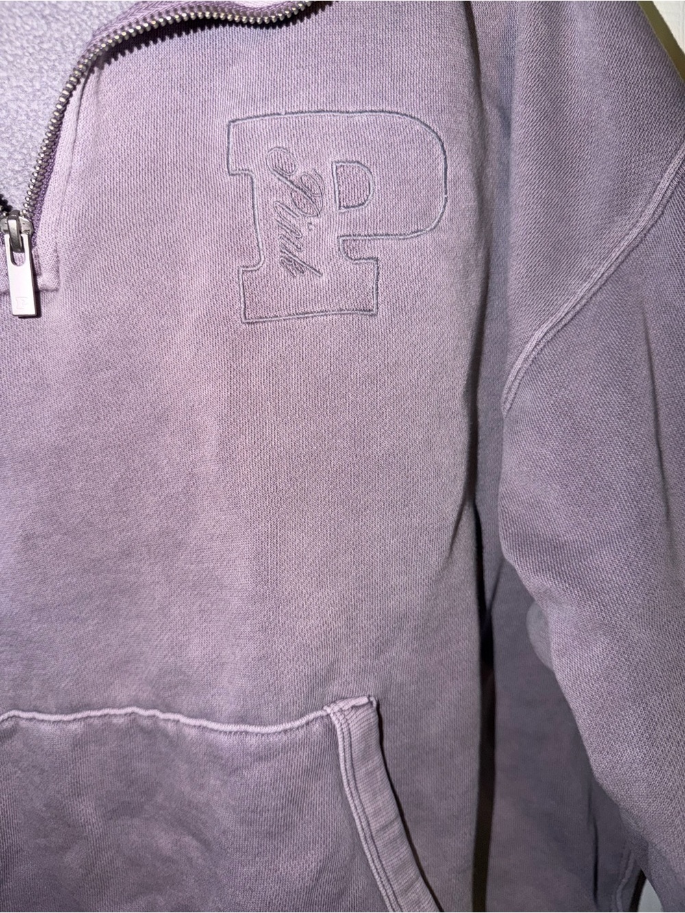 PINK Victoria's Secret Quarter-Zip Sweater in Purple - Picture 2 of 4